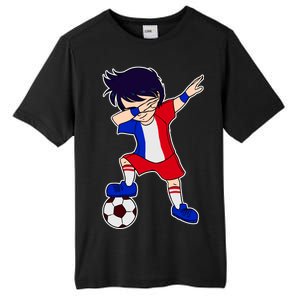 French Dabbing Soccer Boy France Tall Fusion ChromaSoft Performance T-Shirt