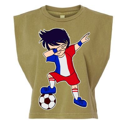 French Dabbing Soccer Boy France Garment-Dyed Women's Muscle Tee