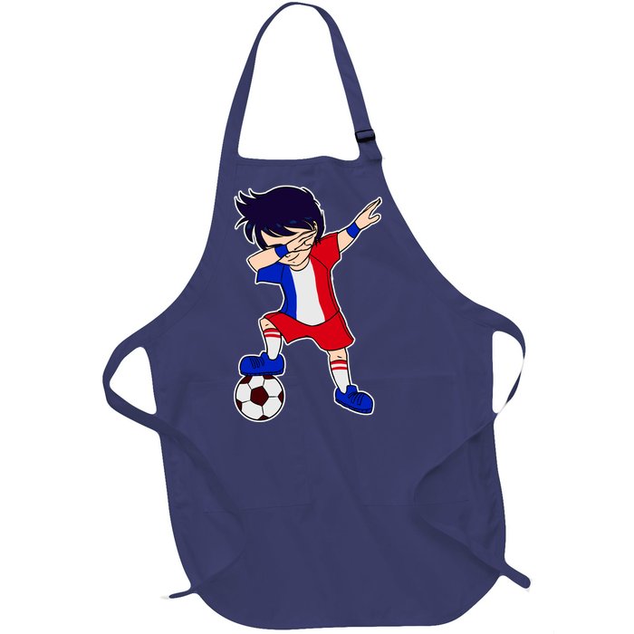 French Dabbing Soccer Boy France Full-Length Apron With Pockets