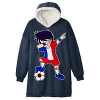 French Dabbing Soccer Boy France Hooded Wearable Blanket