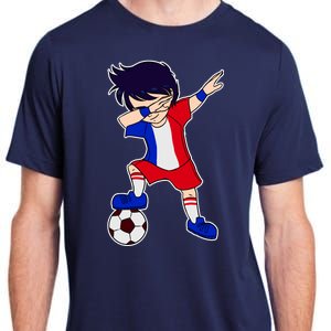 French Dabbing Soccer Boy France Adult ChromaSoft Performance T-Shirt