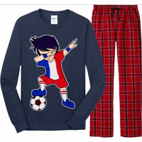 French Dabbing Soccer Boy France Long Sleeve Pajama Set