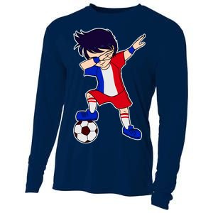 French Dabbing Soccer Boy France Cooling Performance Long Sleeve Crew