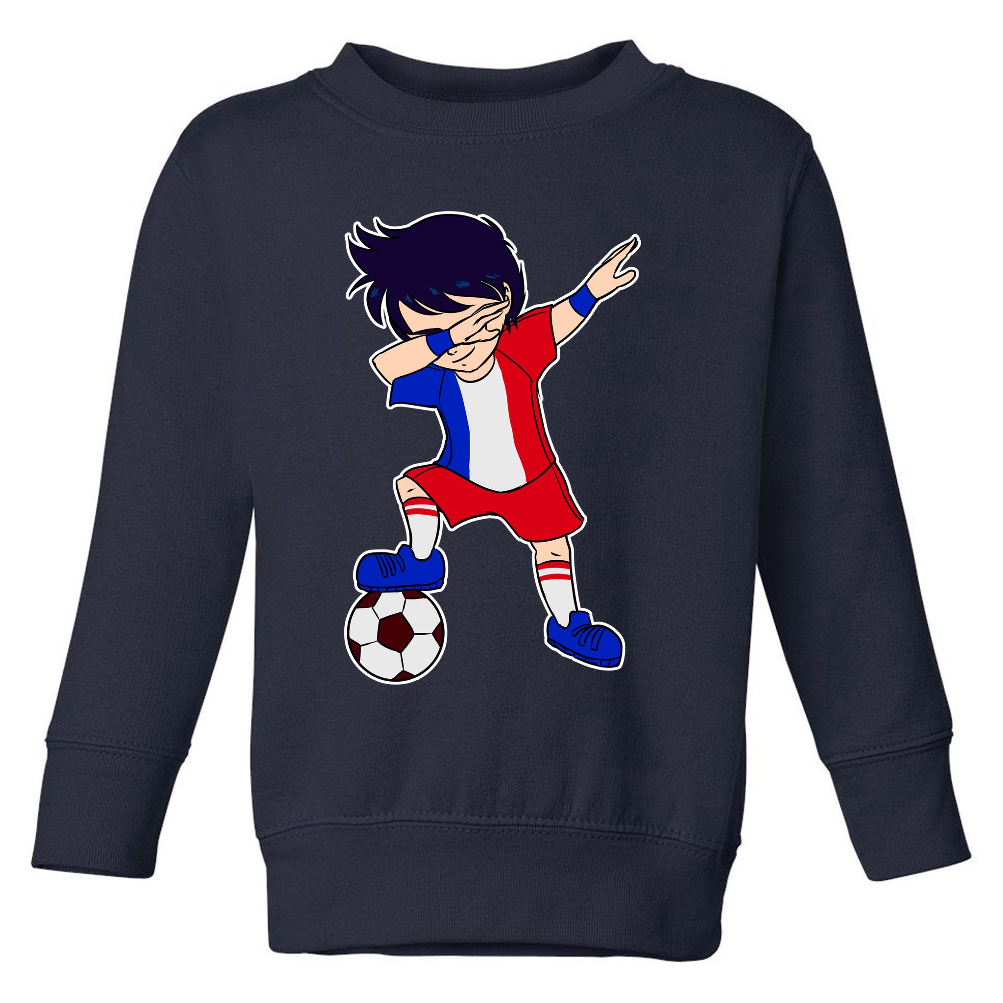 French Dabbing Soccer Boy France Toddler Sweatshirt