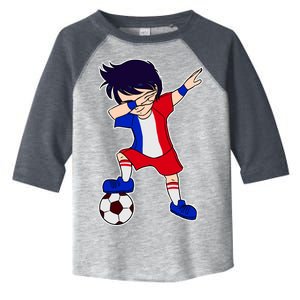 French Dabbing Soccer Boy France Toddler Fine Jersey T-Shirt