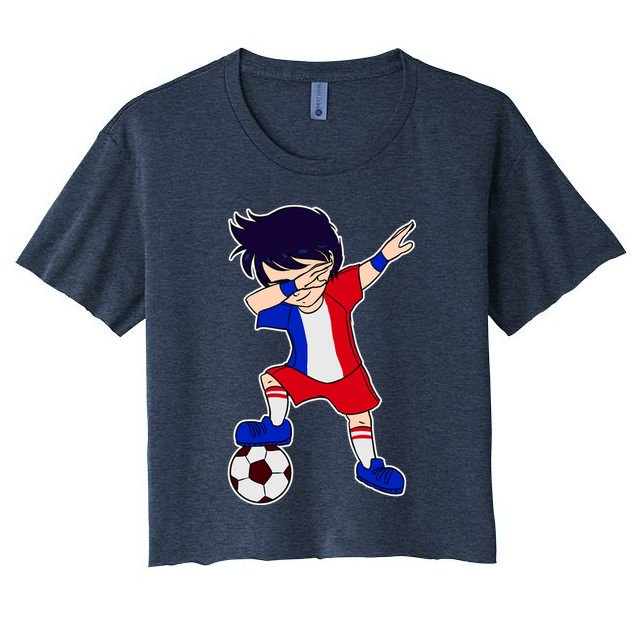French Dabbing Soccer Boy France Crop Top