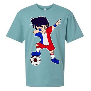 French Dabbing Soccer Boy France Sueded Cloud Jersey T-Shirt