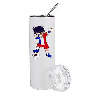 French Dabbing Soccer Boy France Stainless Steel Tumbler