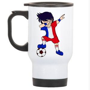 French Dabbing Soccer Boy France Stainless Steel Travel Mug