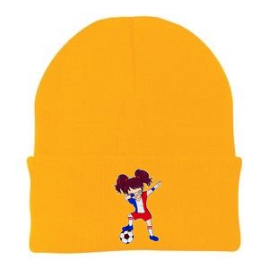 French Dabbing Soccer Girl France Knit Cap Winter Beanie