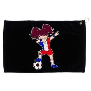 French Dabbing Soccer Girl France Grommeted Golf Towel