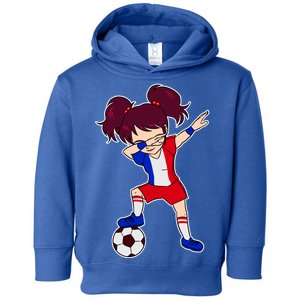 French Dabbing Soccer Girl France Toddler Hoodie