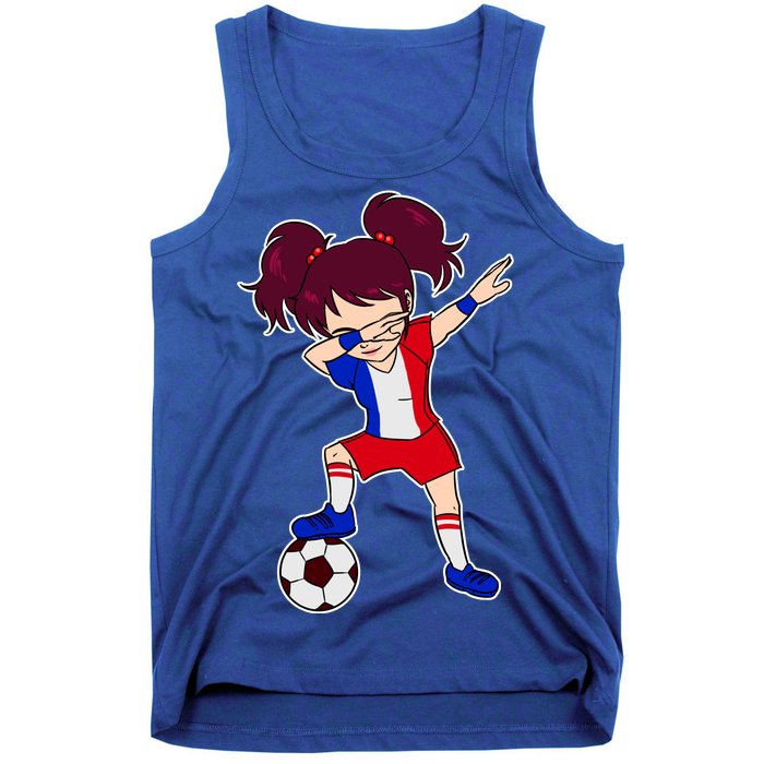 French Dabbing Soccer Girl France Tank Top