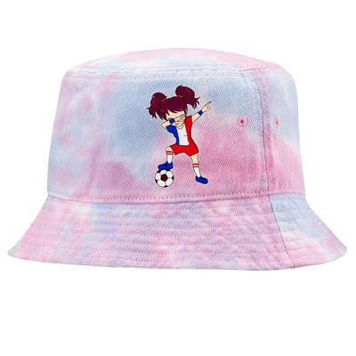 French Dabbing Soccer Girl France Tie-Dyed Bucket Hat