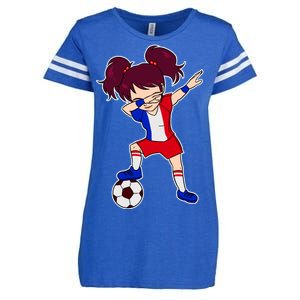 French Dabbing Soccer Girl France Enza Ladies Jersey Football T-Shirt