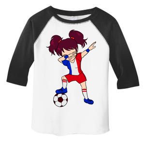 French Dabbing Soccer Girl France Toddler Fine Jersey T-Shirt