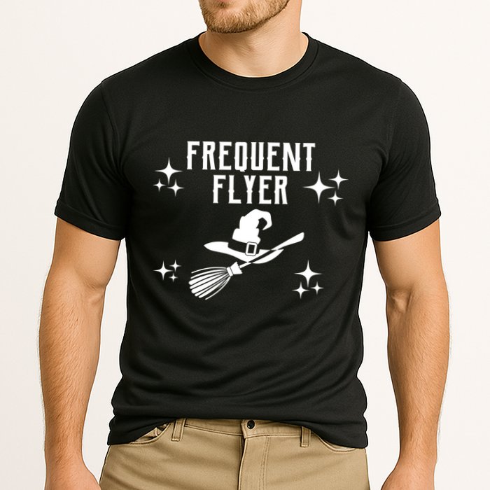 Frequent Flyer Funny Witch Halloween Cooling Performance Crew T-Shirt