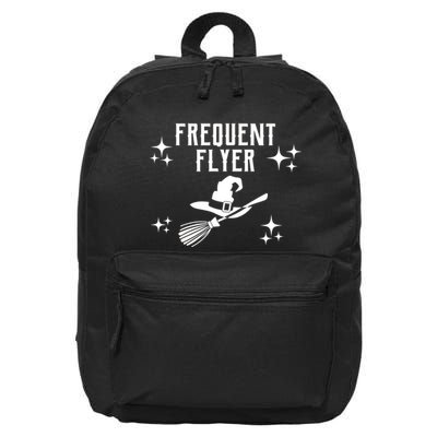 Frequent Flyer Funny Witch Halloween 16 in Basic Backpack