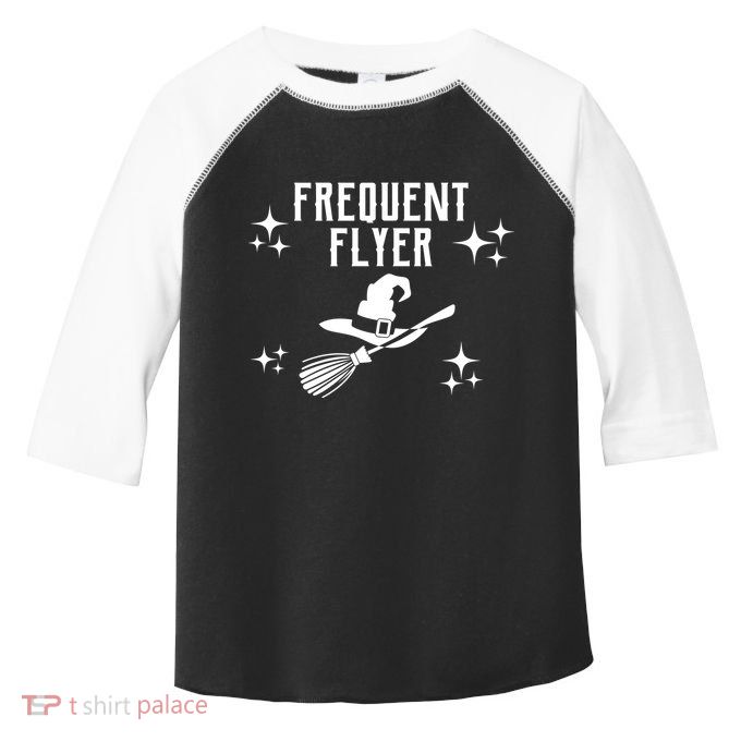 Frequent Flyer Funny Witch Halloween Toddler Fine Jersey T-Shirt