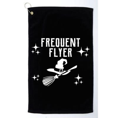 Frequent Flyer Funny Witch Halloween Golf Towel