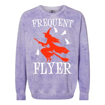 Frequent Flyer Witch Colorblast Crewneck Sweatshirt