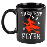Frequent Flyer Witch 11oz C Handle Ceramic Mug