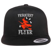 Frequent Flyer Witch Flat Bill Trucker Hat