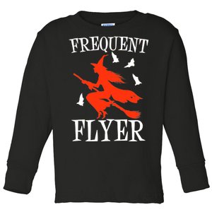 Frequent Flyer Witch Toddler Long Sleeve Shirt