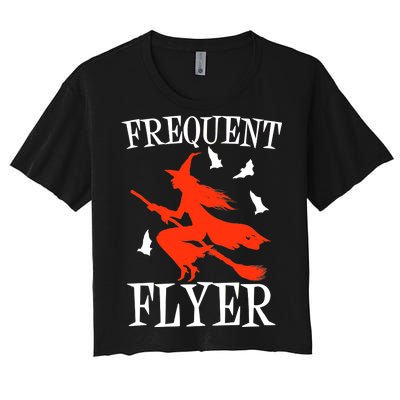 Frequent Flyer Witch Women's Crop Top Tee