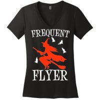 Frequent Flyer Witch Women's V-Neck T-Shirt