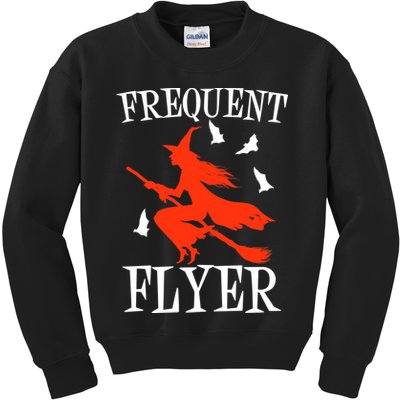 Frequent Flyer Witch Kids Sweatshirt
