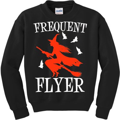 Frequent Flyer Witch Kids Sweatshirt