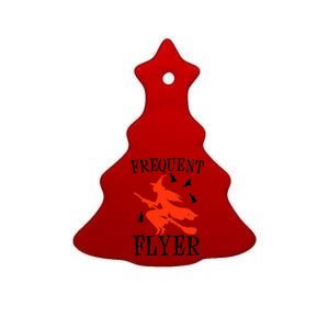 Frequent Flyer Witch Ceramic Tree Ornament