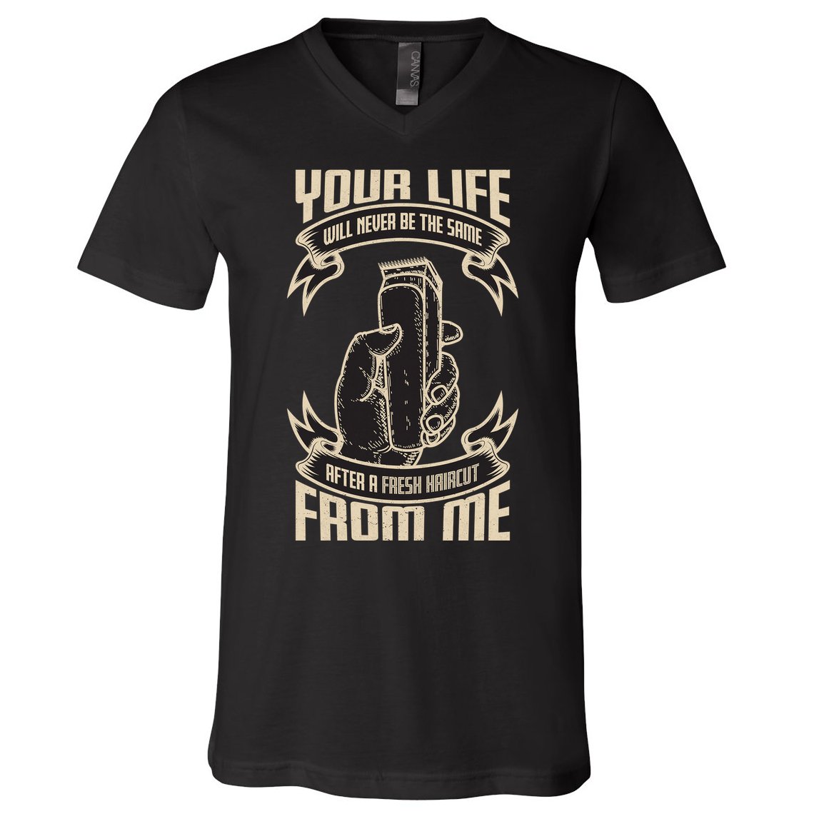 Fresh Haircut V-Neck T-Shirt