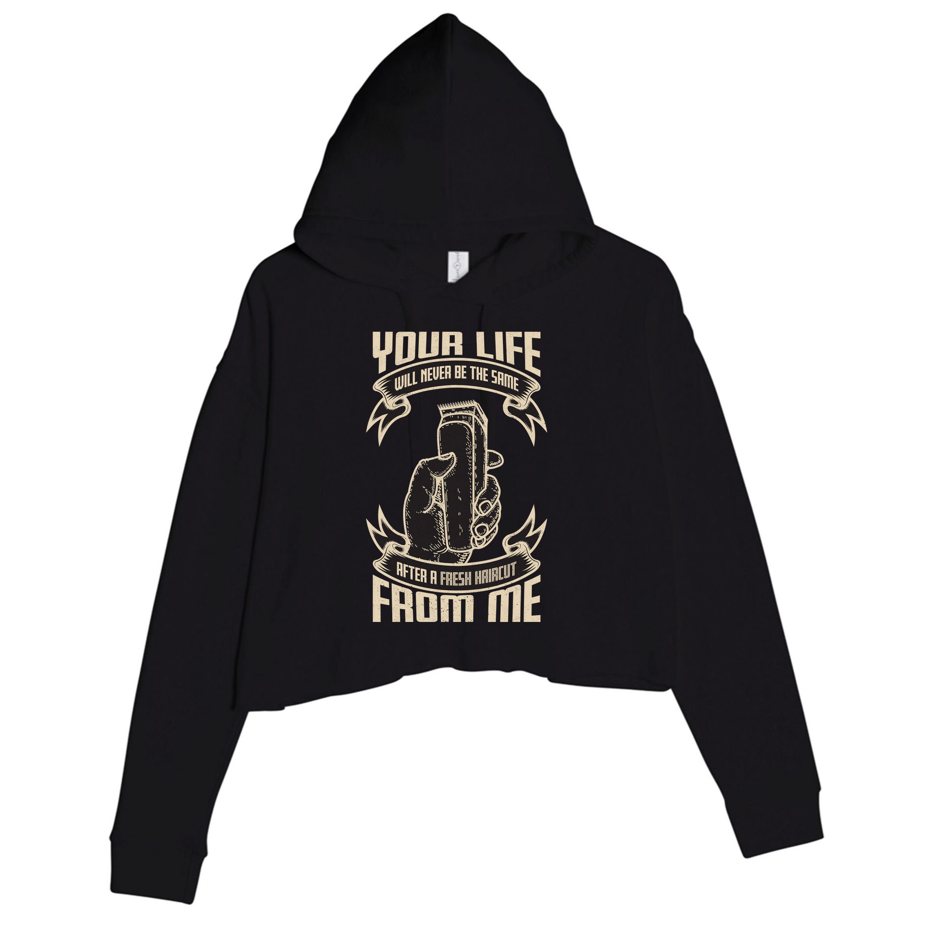 Fresh Haircut Crop Fleece Hoodie