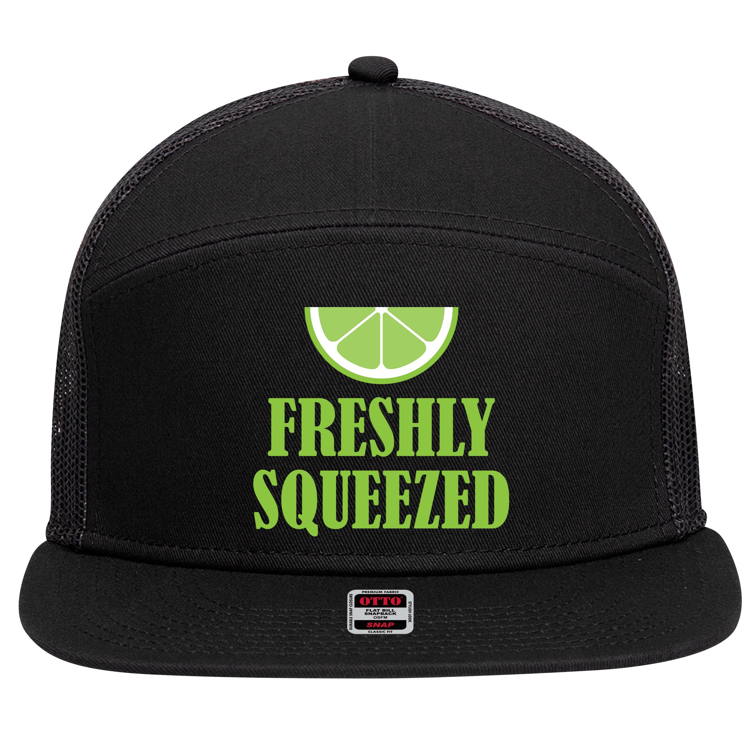 Freshly Squeezed 7 Panel Mesh Trucker Snapback Hat