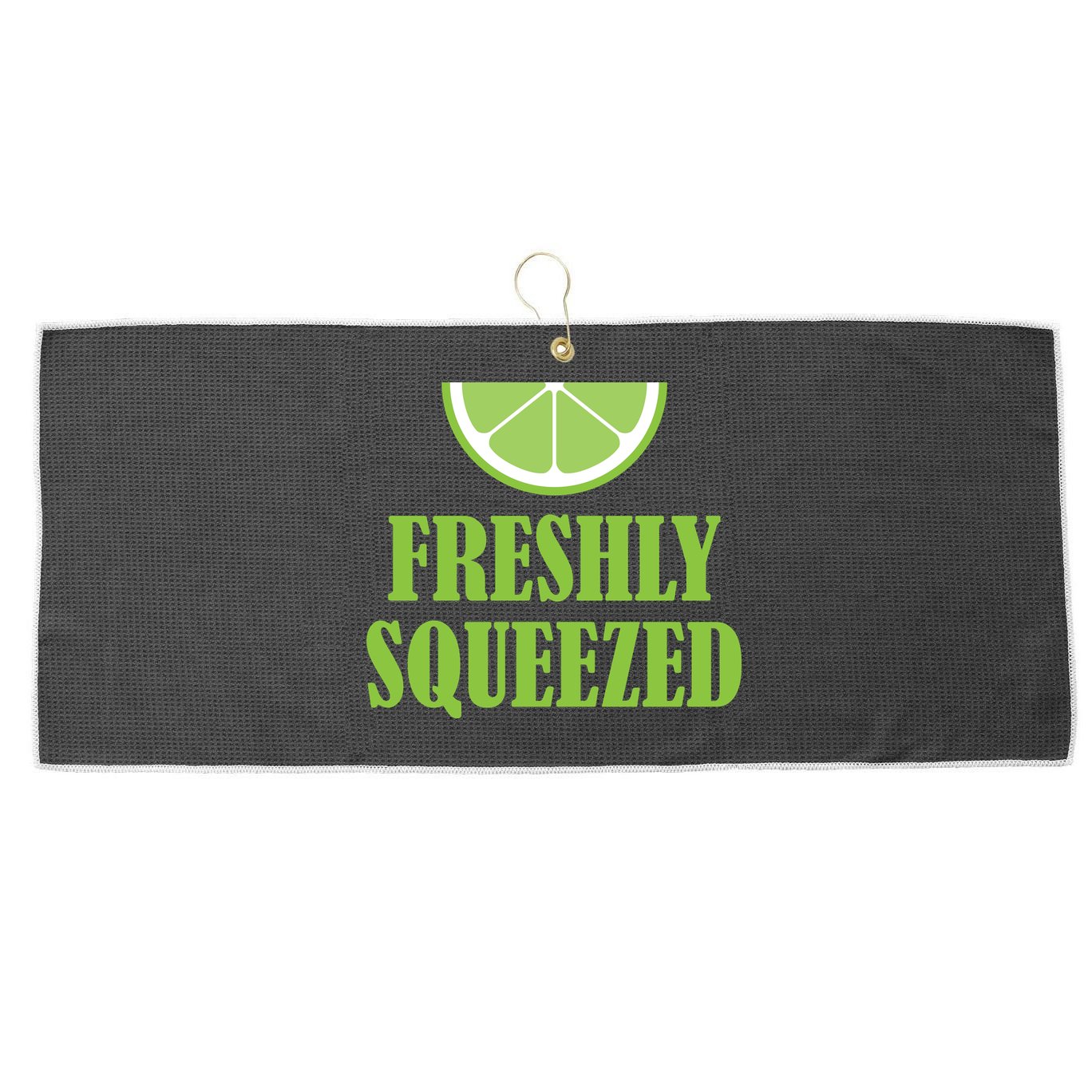 Freshly Squeezed Large Microfiber Waffle Golf Towel