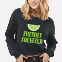 Freshly Squeezed Cropped Pullover Crew