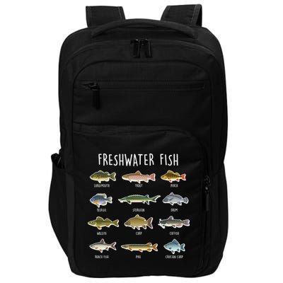 Freshwater Fish - 100 Different Types Impact Tech Backpack