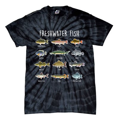 Freshwater Fish - 100 Different Types Tie-Dye T-Shirt