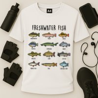 Freshwater Fish - 100 Different Types Performance Shirt