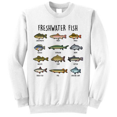 Freshwater Fish - 100 Different Types Sweatshirt