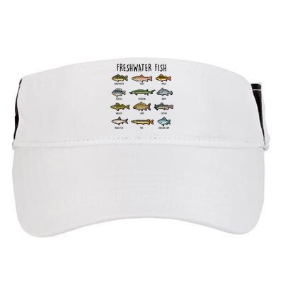 Freshwater Fish - 100 Different Types Adult Drive Performance Visor