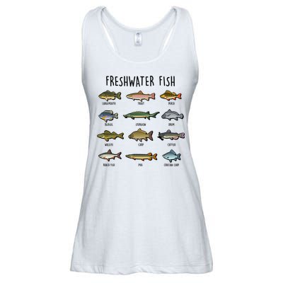Freshwater Fish - 100 Different Types Ladies Essential Flowy Tank