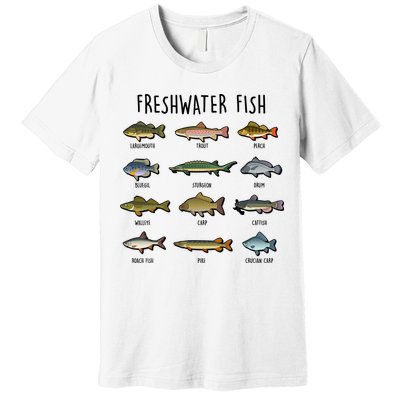 Freshwater Fish - 100 Different Types Premium T-Shirt