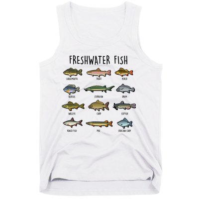 Freshwater Fish - 100 Different Types Tank Top