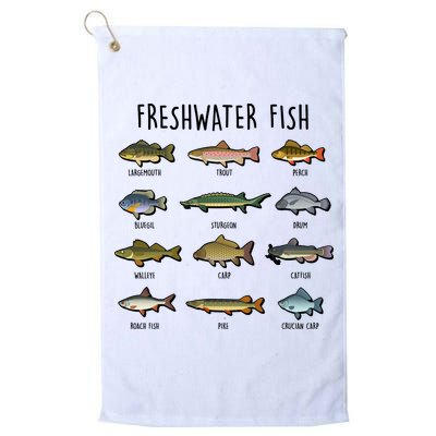 Freshwater Fish - 100 Different Types Golf Towel