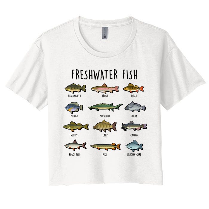 Freshwater Fish - 100 Different Types Crop Top