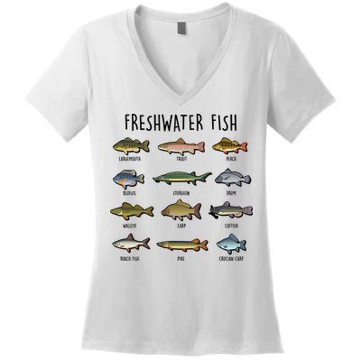 Freshwater Fish - 100 Different Types Women's V-Neck T-Shirt