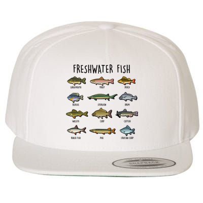 Freshwater Fish - 100 Different Types Wool Snapback Cap
